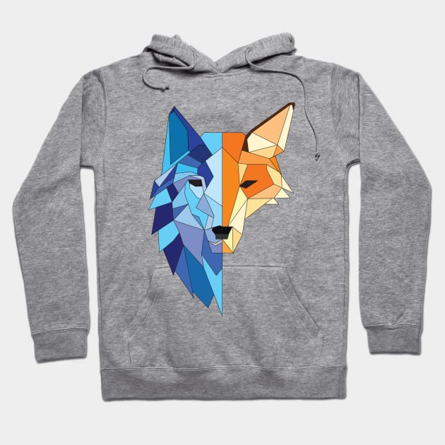 Geometric wolf hoodie hotsell